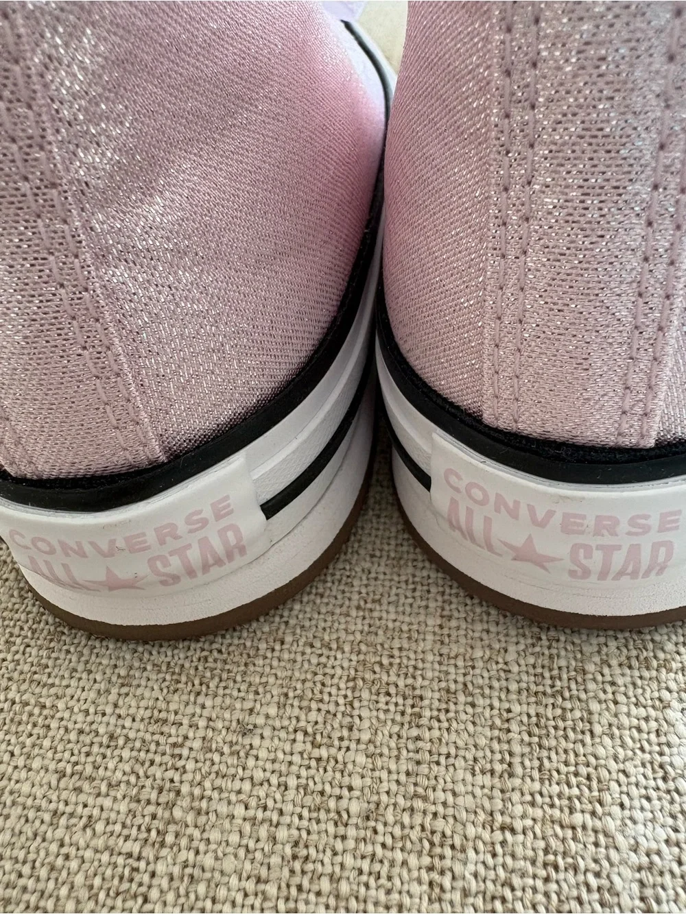 Converse Light Pink Sparkle High-Top Kids' Sneakers New W/O Tags Youth Size3